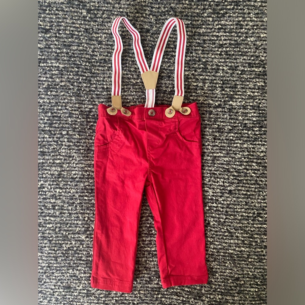 Red overalls